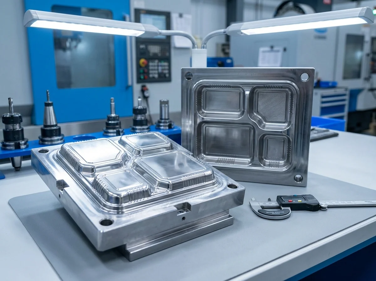 Precision mold tooling in the workshop