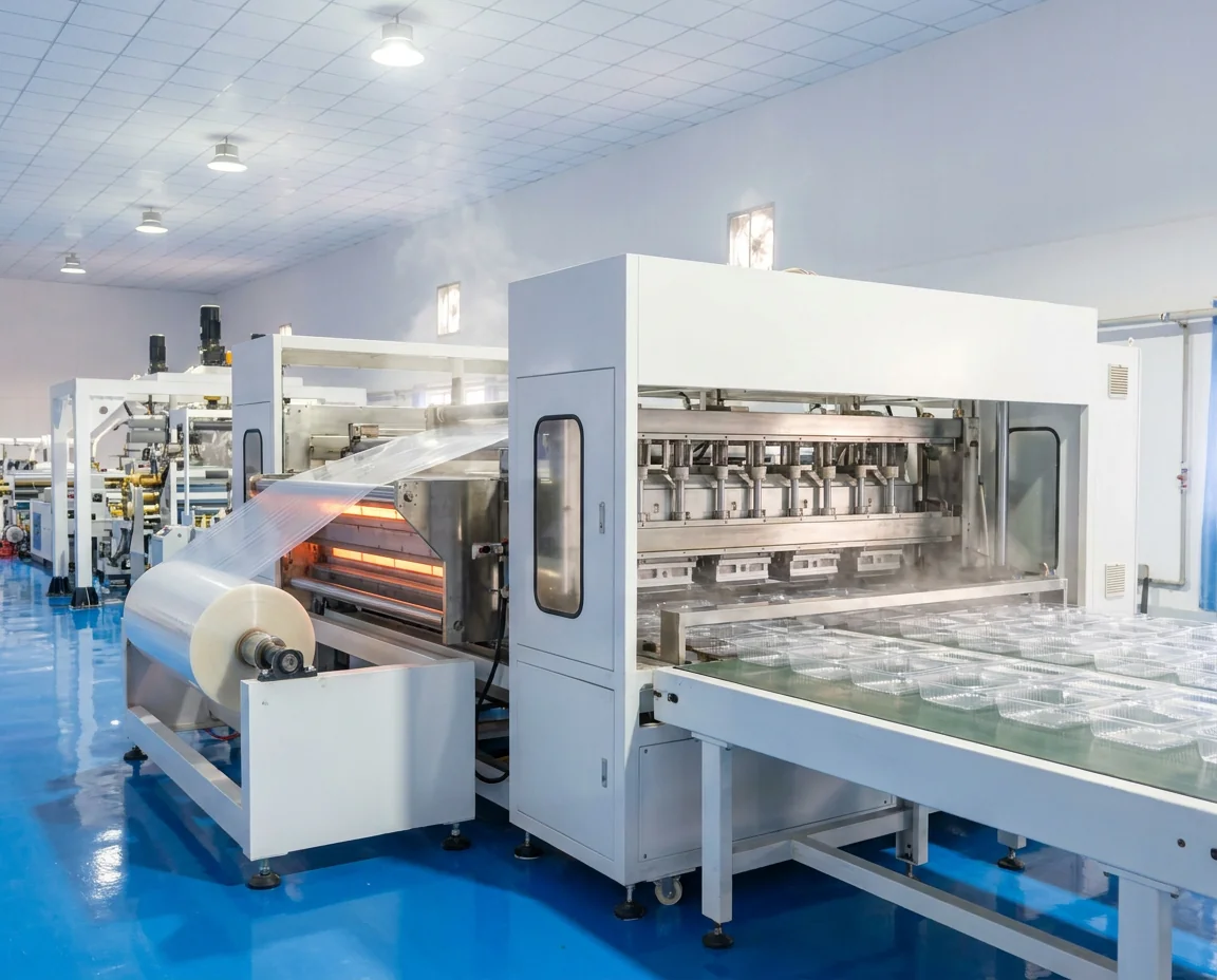 Blister thermoforming line