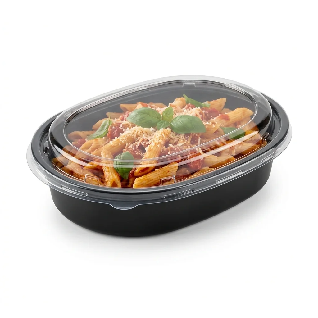Snap-lid ready-meal trays